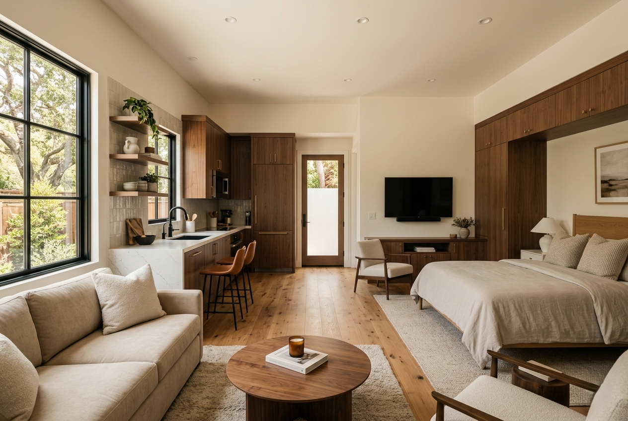 Interior guest house construction Westlake Village junior unit